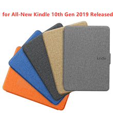 Load image into Gallery viewer, For All-New Kindle 2019 Case Cloth Texture PU Leather Smart Case PC Back Hard Cover for All-New Kindle 10th 2019 Released