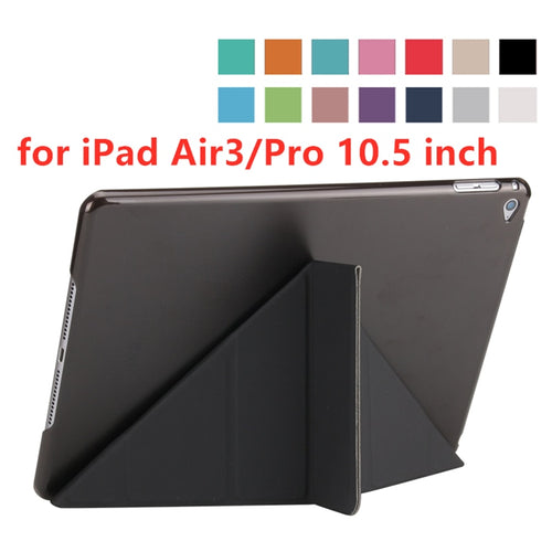 For iPad Pro 10.5 inch Case for iPad Air 3 Cover PU Leather Magic Multi-fold Hard Back Smart Case with Stand Holder