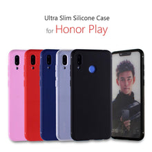 Load image into Gallery viewer, Honor play case silicone cover 6.3" Soft TPU case for Honor play Matte silicon on mobile phone bags black